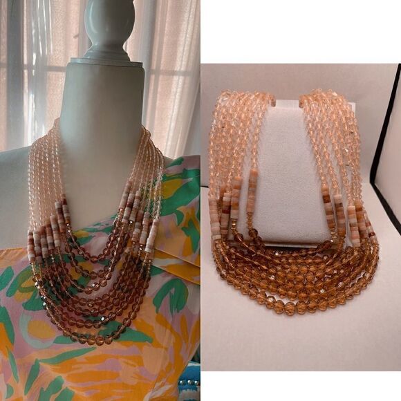 Anthropologie 7 strand necklace - Picture 1 of 10